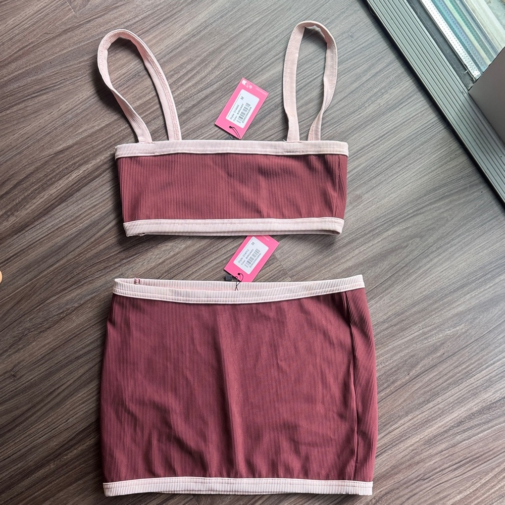 EDIKTED | Sutton Contrast Mini Skirt Set | NWT | Size Medium